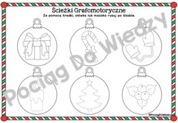 Rysowanie po śladzie - dekorujemy bombki