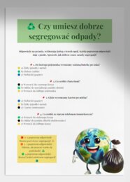Karty pracy i quizy ekologiczne. Czy umiesz dobrze segregować odpady? Jakie zwierzęta są zagrożone?
