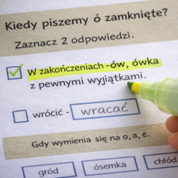 PISOWNIA WYRAZÓW Z "Ó" [Karta pracy, sprawdzian}
