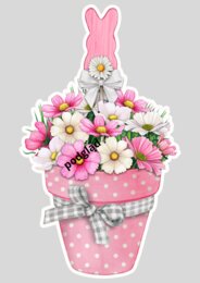 DEKORACJE dwustronne – WIOSNA, WIELKANOC zestaw różowy