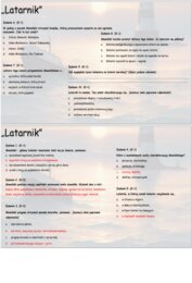 Test wprowadzający/powtórzeniowy do lektury "Latarnik"