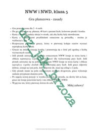 NWW i NWD, gra planszowa, wielokrotności i dzielniki, klasa 5