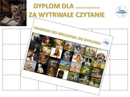 Dyplom za czytanie - pieski🐶 - zachęta do czytania