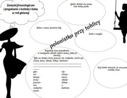 Rysunkowa karta pracy - kobieta, baba - przysłowia, frazeologia