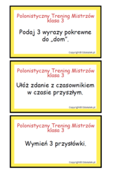 Polonistyczny trening mistrzów - klasa 3