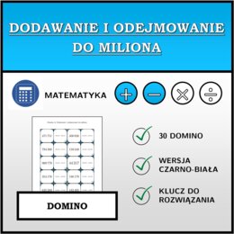 Domino - Dodawanie i odejmowanie do miliona | matematyka
