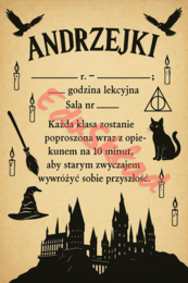 🪄 Andrzejkowa Strefa Wróżb – zestaw plakatów i wróżb dla szkoły