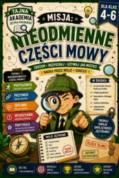Nieodmienne części mowy – teoria i ćwiczenia | karta pracy kl. 4–6 + odpowiedzi modelowe
