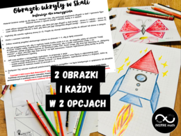 SKALA. Obrazek ukryty w Skali. Rysowanie figur w skali od klasy 4. Tajemnicze obrazki.