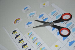 Miesięczny kalendarz obserwatora pogody z naklejkami