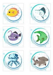 ZNACZKI PRZEDSZKOLNE. ZWIERZĘTA MORSKIE. CZĘŚĆ I.