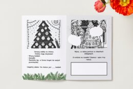 Kolorowanki. Prezenty. Choinka. Dekoracje