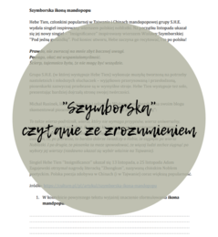 "Szymborska" (czytanie ze zrozumieniem)