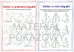 Odcinki w graniastosłupach i ostrosłupach - karta pracy