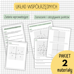 PAKIET - układ współrzędnych - 2 MATERIAŁY