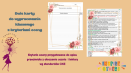 Opis przedmiotu - karty pracy do klas IV-VI , zestaw materiałów - ocenianie kształtujące