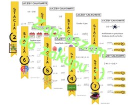 Stacje zadaniowe jako pomysł na lekcję - liczby całkowite.