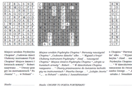 Wykreślanka do tematu "Twórczość Fryderyka Chopina"
