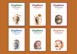 DZIEŃ JEŻA – dyplomy – 11 wersji – biblioteka – świetlica