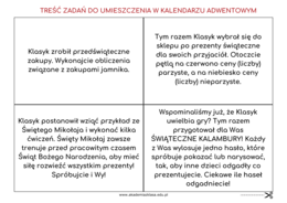 KALENDARZ ADWENTOWY - niesamowita świąteczna przygoda dla klas 2 i 3!