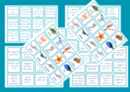 Present Simple /Sea Animals Translation Game – gra językowa (English–Italian)