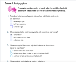 Egzamin ósmoklasisty z języka angielskiego- struktury leksykalno-gramatyczne w ćwiczeniach