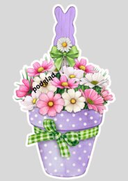 DEKORACJE dwustronne – WIOSNA, WIELKANOC zestaw fioletowy