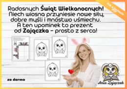 Nonogram i kolorowanka Zajączek Wielkanocny