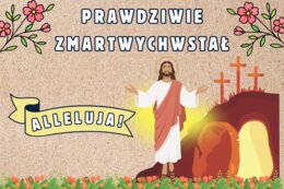 Gazetka szkolna „Prawdziwie Zmartwychwstał — Alleluja!” — dekoracja wielkanocna do szkoły i przedszkola, dodatkowe elementy dekoracyjne