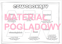 Własności czworokątów - plansza kl. 5, 6, 7, 8