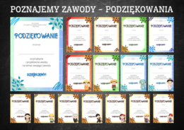 Poznajmy zawody - podziękowania - 26 szt