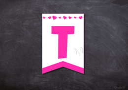 Walentynki - girlanda (wersja różowa)