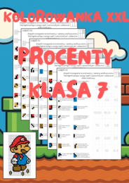 Kolorowanka XXL. Procenty. Klasa 7. Kodowanie