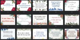 Zimowe i bożonarodzeniowe plakaty z przysłowiami