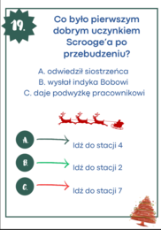 Opowieść wigilijna - stacje zadaniowe (lekcja w ruchu)