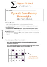 Próbny Arkusz Ósmoklasisty – Matematyka 2026 – Zgodny z CKE (+ Odpowiedzi)