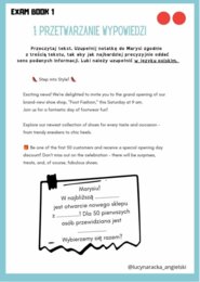 Exam book 1 (egzamin 8kl., - zadania otwarte)