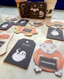 Halloween - straszne części mowy - dopasowywanka