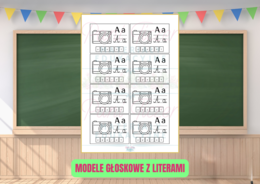 Alfabet – wklejki do zeszytu - modele głoskowe z literami