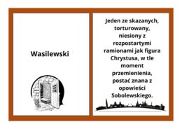 fiszki, bohaterowie "Dziadów", cz. III, pdf do druku, 10 kart