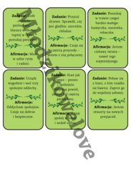 Karty mocy w lesie i parku