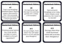 Księga Dżungli - karty z pytaniami