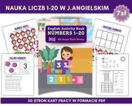 English Activity Book: Numbers 1-20 🍎🔢 50 stron PDF