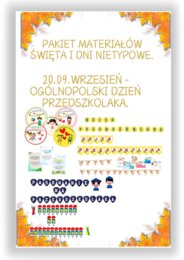 PAKIET MATERIAŁÓW NA WRZESIEŃ WEDŁUG KALENDARZA ŚWIĄT I DNI NIETYPOWYCH.