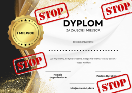 Dyplom - 3 sztuki - I, II i III miesjce