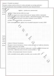 Algebra - praktyczne zastosowanie