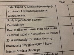 "Kamienie na szaniec" - Tak/Nie