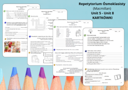 Kartkówki do Repetytorium Ósmoklasisty – Unit 5 – Unit 8 – vocabulary short tests – grammar short tests