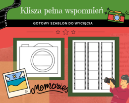 Klisza Pełna Wspomnień – Wycinanka / Szablon Aparatu | Memory Camera Craft Template, Wakacyjne Wspomnienia