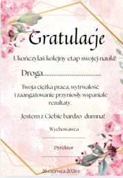 Pakiet: Podziękowania  dla rodziców | Gratulacje  dla dzieci| Dyplomy | (EDYTOWALNY) + Plik pdf